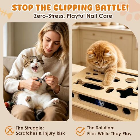 XIAPIA XL Cat Nail File Box, 15.4 x 11.8 Inch Cat Nail File Scratcher Claw in Saudi Arabia