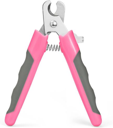 WePet Pet Nail Clippers U07.3, Professional Claw Trimmer, Scissor for Cats, Dogs, Puppies, Kittens, Hamsters, Rabbits and Small Animals, Sharp, Safe, M, Grey/Pink in Kuwait