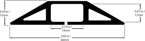 6.5 Feet Cable Protector + Cord Cover — Durable Brown PVC is Flexible, Odor Free, Easy to Unroll and Open — Conceal Wires at Home, Office, Warehouse, Workshop, Concerts in Kuwait