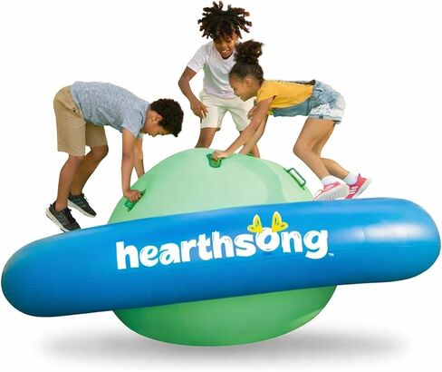 Hearthsong 8-Foot Inflatable Dome Rocker with 6 Handles - Children's Fun Play Equipment Blow Up Giant Bouncer Backyard Toy for Outdoor Game Activities for Boys & Girls Ages 5+ (Max Weight 250 lbs) in Saudi Arabia