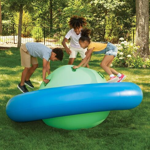 Hearthsong 8-Foot Inflatable Dome Rocker with 6 Handles - Children's Fun Play Equipment Blow Up Giant Bouncer Backyard Toy for Outdoor Game Activities for Boys & Girls Ages 5+ (Max Weight 250 lbs) in Saudi Arabia