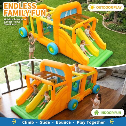 AirMyFun 11-in-1 Extra Large Bounce House for Kids 3-8 with Double Slides in Saudi Arabia