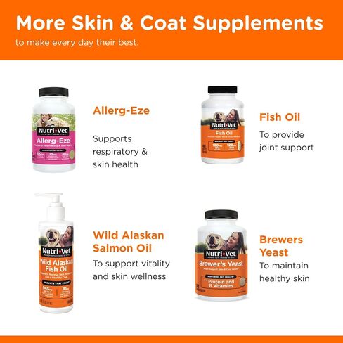 Nutri-Vet Shed Defense Soft Chews for Dogs - Supports Normal Shedding and Healthy Coat - 60 Soft Chews in Kuwait