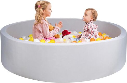 Foam Ball Pit for Toddlers Kids Children, CALEPTONG 47.2"x 13.8" Super Large Ball Pits for Babies with Soft Memory Sponge, Indoor Outdoor Baby Playpen, Kids Play Ball Pool, Balls NOT Included in Kuwait