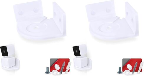 حامل حائط زاوية لحامل كاميرا الأمان Wyze Cam Pan V3، مثبت بمسمار أو عصا VHB - سهل التركيب (أبيض) in Kuwait