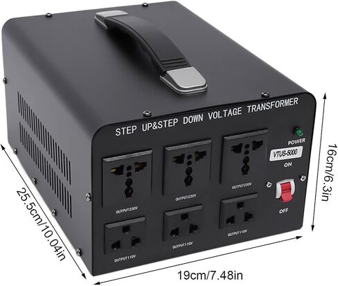 محول جهد جوديرجو 3000 واط مع USB، محول تصعيد 110 إلى 220 فولت، منظم جهد للتحويل الكهربائي بقوة أقل من 3000 واط في المنزل والتجاري (معتمد من CE)، إلخ in Kuwait