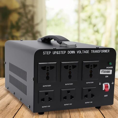 محول جهد جوديرجو 3000 واط مع USB، محول تصعيد 110 إلى 220 فولت، منظم جهد للتحويل الكهربائي بقوة أقل من 3000 واط في المنزل والتجاري (معتمد من CE)، إلخ in Kuwait