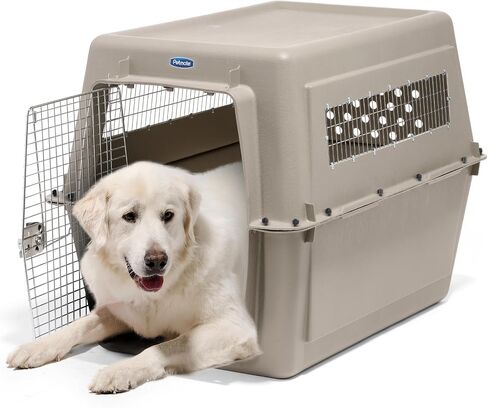 Petmate Ultra Vari Dog Kennel for Extra Large Dogs (Durable, Heavy Duty Dog Travel Crate, Made with Recycled Materials, 48 in. Long) 90 to 125 lbs, Made in USA in Kuwait
