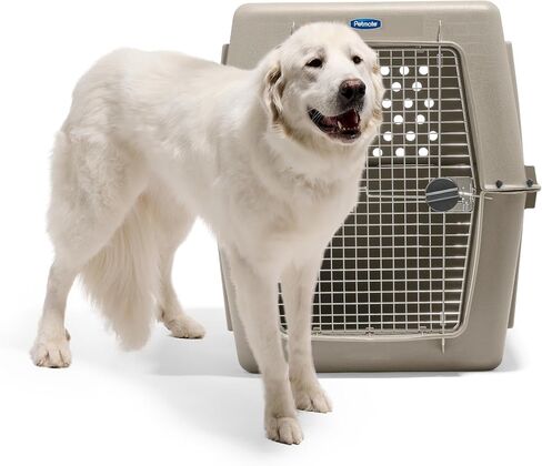 Petmate Ultra Vari Dog Kennel for Extra Large Dogs (Durable, Heavy Duty Dog Travel Crate, Made with Recycled Materials, 48 in. Long) 90 to 125 lbs, Made in USA in Kuwait