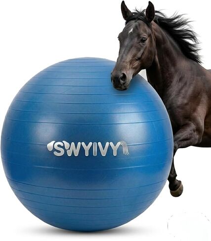 SWYIVY 30 Inch Horse Ball Toy Mega Herding Ball Giant Horse Soccer, Pump Included in Kuwait