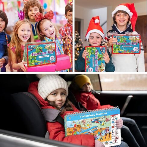Elfew Search and Find Reusable Activity Book for Kids 3-5 4-8, Travel Games in Kuwait