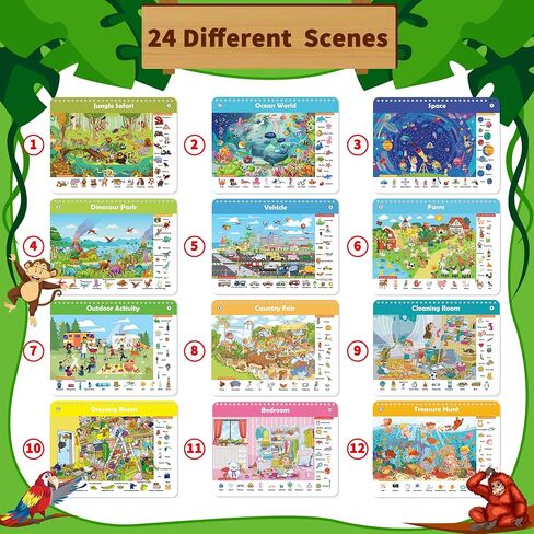 Elfew Search and Find Reusable Activity Book for Kids 3-5 4-8, Travel Games in Kuwait