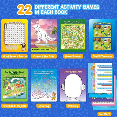 Travel Reusable Activity Books- 2 Pack - Travel Games for Kids, Roads Trip Car Games & Activities Must Haves Essentials, Airplane Activities for Kids, Includes 20+ Learning Games in Each Book in Saudi Arabia