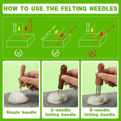 IMZAY Needles Felting Tools, 8"x10" Felting Pad, Large Needle Felting Mat, 50 Colors Needle Felting Wool, 5g/Pack Wool Roving Yarn for DIY Craft in Kuwait