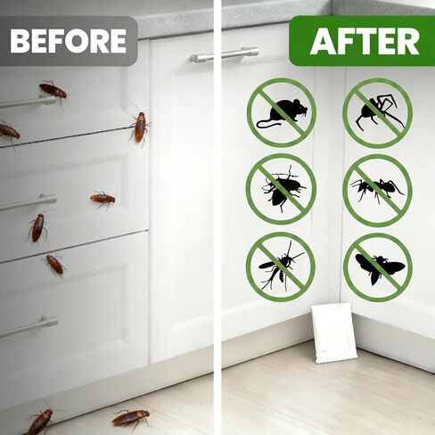 Eco Defense Pest Control Pouches - All Natural - Repels Rodents, Spiders, Roaches, Ants, Moths, Squirrels, & Other Pests in Kuwait