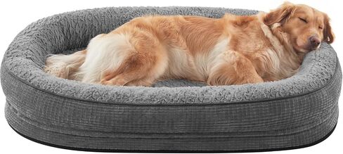 JOEJOY XL Orthopedic Dog Bed for Large Dogs, 360° Oval Bolster, 42" in Saudi Arabia