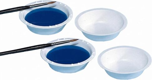 School Smart Plastic Watercolor Paint Cups, 3-3/4 x 1-1/8 Inches, White, Pack of 12 in Kuwait