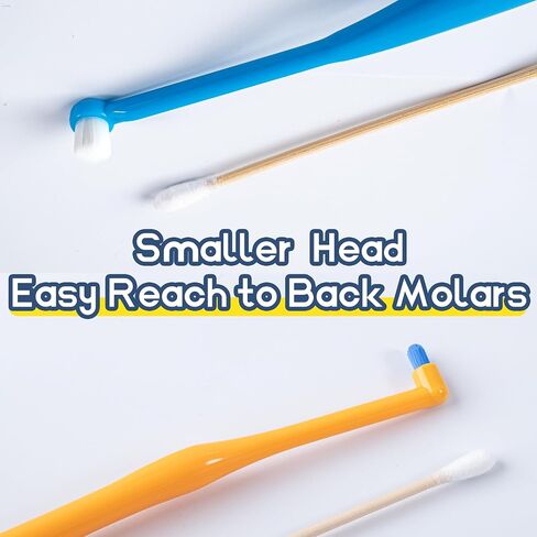 Small Dog Toothbrush, Cat & Puppy Tooth Brushing Kit, Mini Tuft Horizontal Head Teeth Brush for Kitten & Tiny Pet, Doggy Toothbrushes Deep Dental Cleaning, 3 PCS in Saudi Arabia