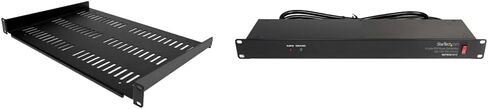 StarTech.com 2U Server Rack Shelf - Universal Vented Rack Mount Cantilever Tray & com 6U Wall Mount Network Rack - 14 Inch Deep (Low Profile) - 19" Patch Panel Bracket in Kuwait