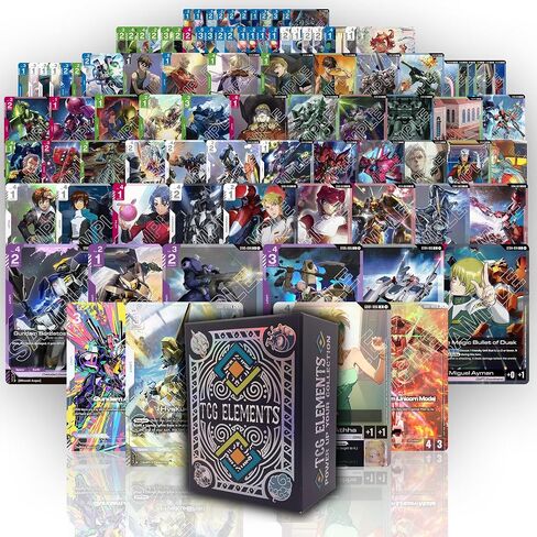 Gundam Trading Card Bundle, 100+ Authentic Cards with 2 LR/C+/C++/U+/R+/LR+/LR++ Cards, 10 Foil Cards, 100 Uncommons/Commons, Protective Deck Box Included in Saudi Arabia