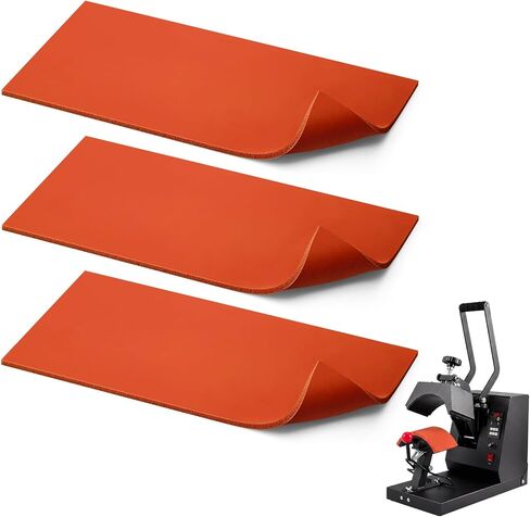 3 PCS السيليكون حرارة الضغط على لوحة غطاء 1/8 "× 4" × 8 "إكسسوارات حصيرة ضغوط مزدوجة الجوانب استخدام فينيل نقل الحرارة HTV (رمادي) in Kuwait