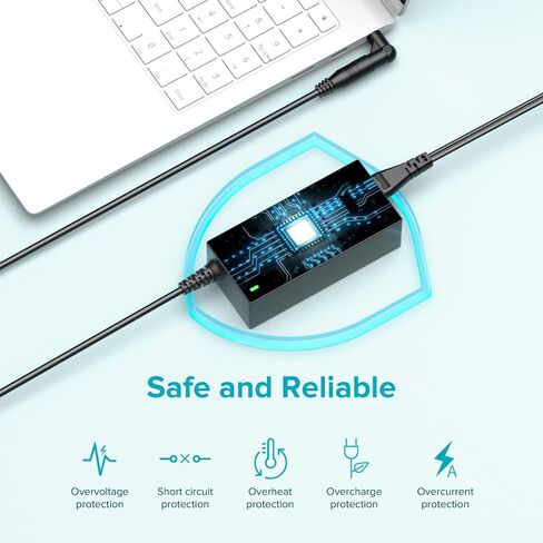 Powseed Universal Laptop Charger 45W Power Adapter for Asus Dell hp Acer Samsung Sony Toshiba Fujitsu Delta NEC Liteon and More Chromebooks Ultrabook Laptop Notebook Computer in Kuwait