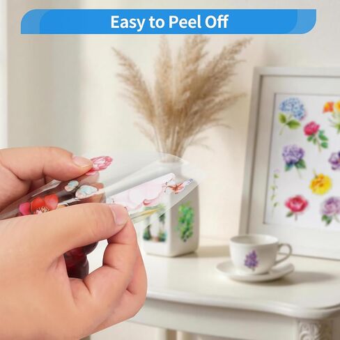 Kattykitty 309PCS Transparent Flower Stickers for Scrapbooking in Saudi Arabia