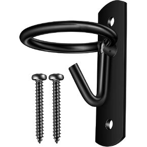 Tudomro 16 Pcs Equestrian Bucket Hook Hangers Metal Bucket Hooks for Horse Horse Water Bucket Hook Horse Feed Bucket Hooks with 32 Screws for Horse Stable Barn Farmhouse Supplies (Black) in Saudi Arabia