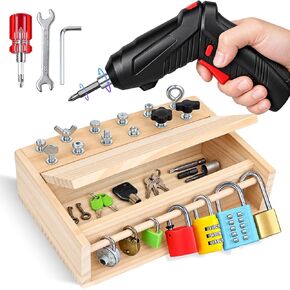 Montessori Screwdriver Board Set, Lock and Key Toy, Toddler Tools 3-5 in Saudi Arabia