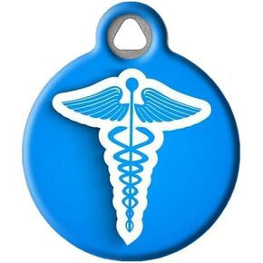 Dog Tag Art Epilepsy Medical Alert Pet ID Tag for Dogs and Cats, Silent Dog Tag with Customized Identification Information - Large 1.25" Diameter in Saudi Arabia