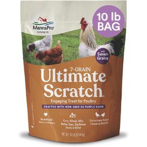 Manna Pro 7-Grain Ultimate Chicken Scratch - Scratch Grain Treat for Chickens and Other Birds - Non-GMO Natural Ingredients - 10 lbs in Saudi Arabia