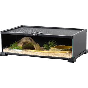 REPTIZOO 90 Gallon Reptile Terrarium 24" x 24" x 36" Large Glass Reptile Tank, Tall Reptile Terrarium with Front Opening Door and Top Screen Ventilation Easy Assembly Reptile Habitat Tank in Saudi Arabia