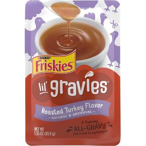 Friskies Purina Friskies Lil' Gravies Roasted Turkey Flavor Cat Food Complement - (16) 1.55 oz. Pouches in Saudi Arabia