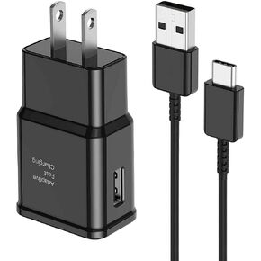 USB C Samsung Charger Fast Charging Android Phone Charger Type C 6.6ft Cord Cable for Samsung Galaxy Phone S10/S9/S8/Plus/A51/A52/A53/S25/S24/S23/S22/S21/S20/Ultra/Note20/Note10/Note9/Note8/Black in Kuwait