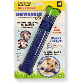 BulbHead Chewbrush Toothbrush and Toy - No Dog Toothpaste Required - Great Teeth Cleaning Toy (1 Pack) in Kuwait
