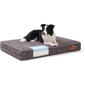 Laifug Orthopedic Memory Foam Pet/Dog Bed with Durable Water Proof Liner and Removable Designer Washable Cover (Medium(34X22X4 inches), Black Coffee) in Saudi Arabia