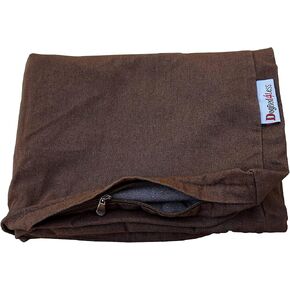 Dogbed4less 40X35X4 Inches Extra Large Size Brown Color Denim Jean Dog Pet Bed External Zipper Cover - Replacement Cover only in Saudi Arabia