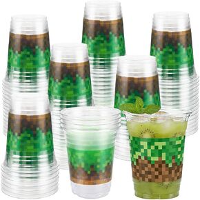 50 Pcs 12 Oz Spider Web Plastic Cups, Birthday Party Decoration in Kuwait