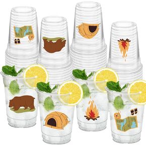 50Pcs Farm Animals Cups, 12oz Farm Animal Plastic Cups for BBQ Birthday Cow Farm Theme Party Supplies Summer Holiday Decorations Favors in Kuwait