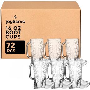 JoyServe 17 Oz Cowboy Boot Cups (12-Pack) Reusable Plastic Drink Mugs in Saudi Arabia
