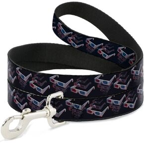Buckle-Down Pet Leash - 3-D Glasses Black - 4 Feet Long - 1" Wide in Saudi Arabia