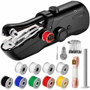 Handheld Sewing Machine,Cordless Mini Portable Sewing Machine for Beginners | Electronic Small Mending Machine for Quick Stitching, Hemming, & DIY Crafts (Black) in Kuwait