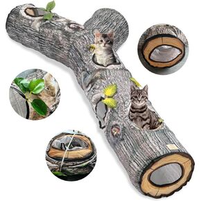Cat Tunnel,3 Way Cat Toys,Cat Tunnels for Indoor, Cat Maze for Kitty, Puppy, Kitten, and Rabbit to Chase and Play, Collapsible Tube, Easy to Store Cat Tube Toys,L59,Tree Designs Cats Gift in Saudi Arabia
