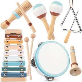 Kids Musical Instruments, Montessori Wooden Musical Toys for Toddlers in Kuwait