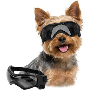 LESYPET Dog Goggles for Extra Small Breed UV Protection Windproof Chihuahua Goggles Doggy Sunglasses with Adjustable Strap for Outdoor Activities, Black in Kuwait