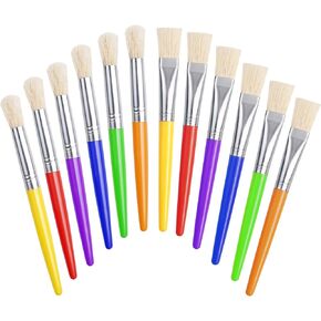 Joyooss Paint Brushes for Kids, 12 Pcs Round/Flat Large Kids Paint Brushes in Saudi Arabia