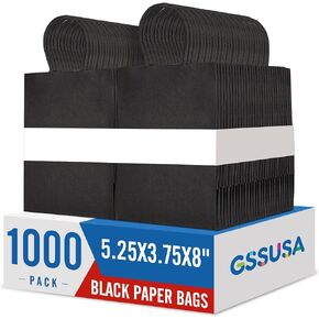 GSSUSA Brown Paper Bags with Handles, Small Gift Bags, 5.25x3.75x8, 20 Pack in Kuwait