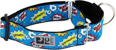 طوق للكلاب محكم الإغلاق ومنسوج بالكامل 3.8 سم من آر سي بت برودكتس, Small - 1 1/2"Width, Comic Sounds in Kuwait