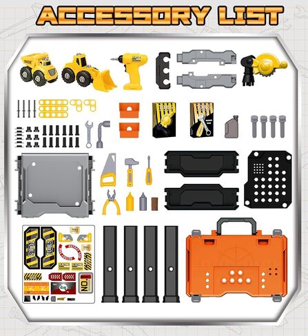 Lehoo Castle Kids Tool Bench with Electric Drill, Realistic Tools, Trucks in Kuwait