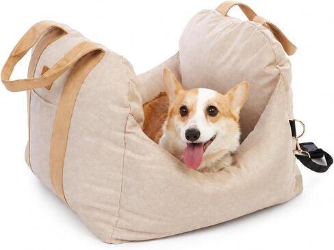 PET AWESOME Dog Car Seat, Puppy Booster Seat, Travel Carrier Bed for Small and Medium Pets in Kuwait